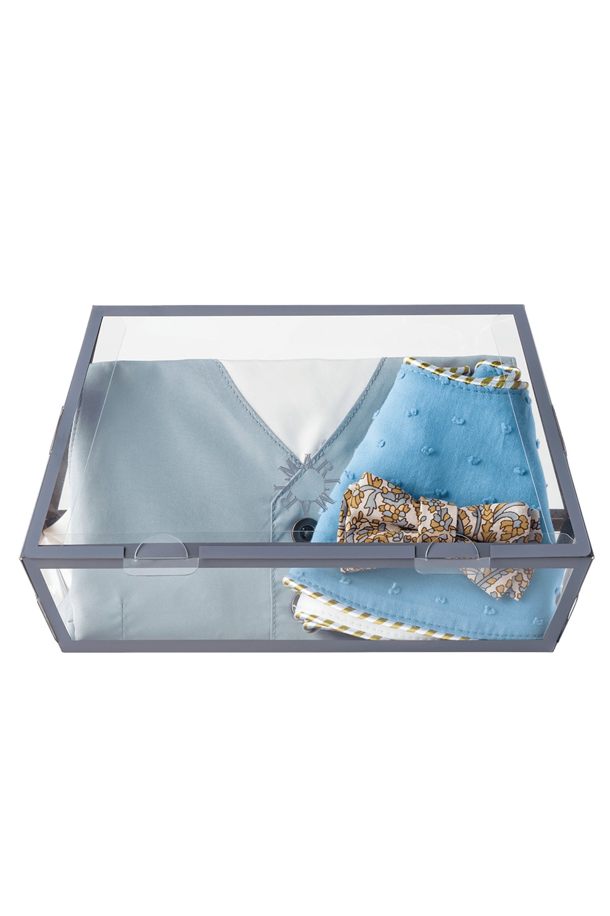 【マールマール/MARLMARL / KIDS】の【BABY】スタイ+お食事エプロン teppan box garcon MSP4(ライトブルー系) 80-90㎝ インテリア・キッズ・メンズ・レディースファッション・服の通販 founy(ファニー) 　ファッション　Fashion　キッズファッション　Fashion for Kids　サテン　Satin, Glossy Fabric　ジャケット　Jacket, Outerwear　タッセル　Tassel, Fringe　バランス　Balance, Style Balance　プリント　Print, Printed Pattern　ベビー　Baby, Babywear　ペイズリー　Paisley, Ethnic Pattern　リボン　Ribbon, Bow　再入荷　Restock / Back in Stock　エレガント 上品　Elegant　ギフト プレゼント　Gift / Present　卒業式　Graduation Ceremony　MSP4(ライトブルー系)|ID: prp329100003307533 ipo3291000000034584358