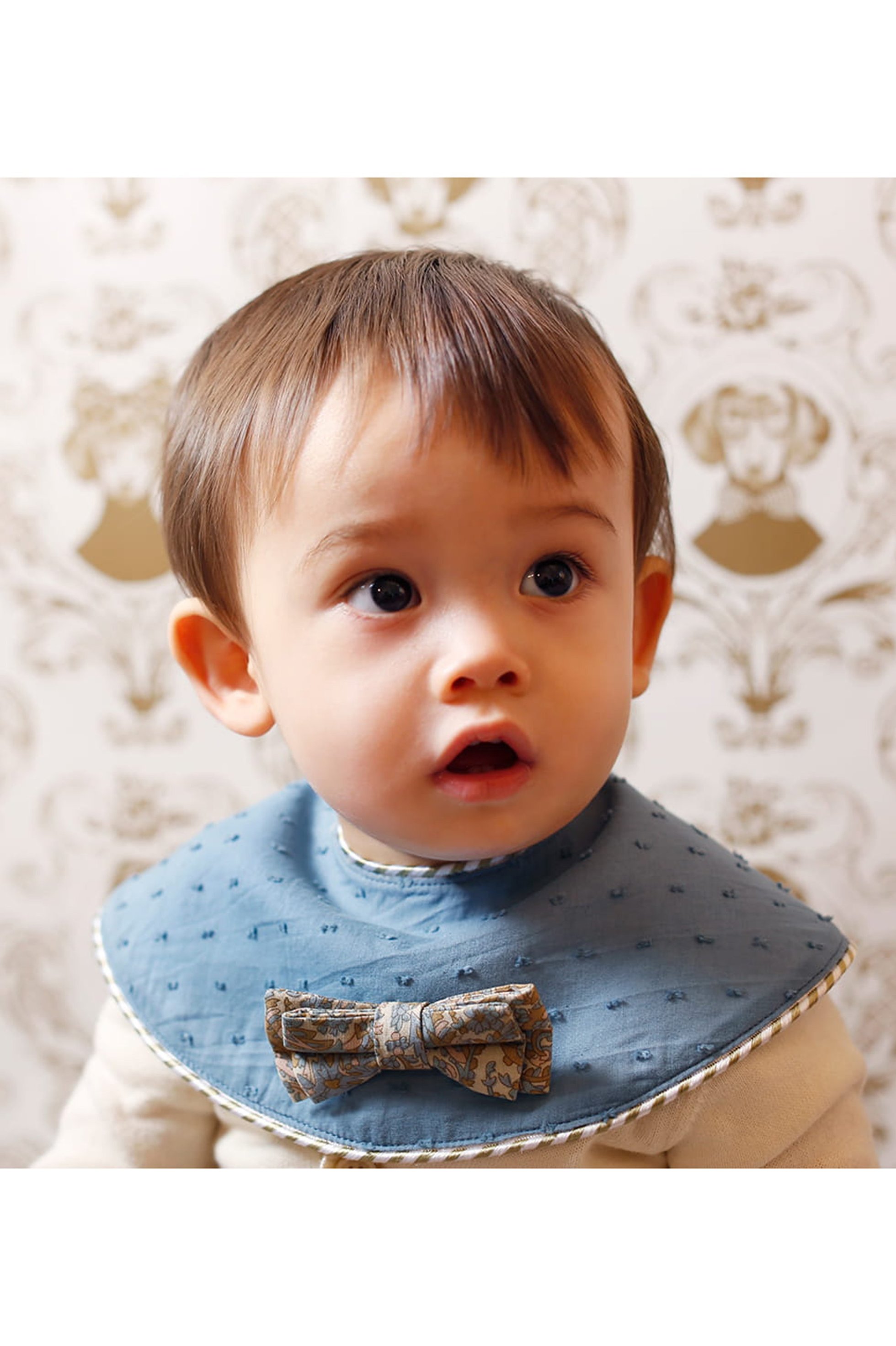 【マールマール/MARLMARL / KIDS】の【BABY】スタイ+お食事エプロン teppan box garcon MSP4(ライトブルー系) 80-90㎝ 人気、トレンドファッション・服の通販 founy(ファニー) 　ファッション　Fashion　キッズファッション　Fashion for Kids　サテン　Satin, Glossy Fabric　ジャケット　Jacket, Outerwear　タッセル　Tassel, Fringe　バランス　Balance, Style Balance　プリント　Print, Printed Pattern　ベビー　Baby, Babywear　ペイズリー　Paisley, Ethnic Pattern　リボン　Ribbon, Bow　エレガント 上品　Elegant　ギフト プレゼント　Gift / Present　卒業式　Graduation Ceremony　other-4|ID: prp329100003307533 ipo3291000000036246907