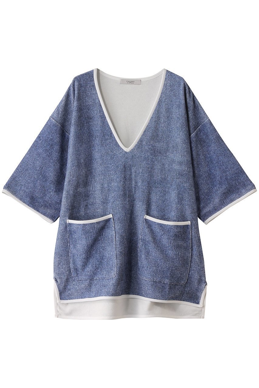 【コルコバード/CORCOVADO】のPOOL SIDEトップス インテリア・キッズ・メンズ・レディースファッション・服の通販 founy(ファニー) 　ファッション　Fashion　レディースファッション　Fashion for Women　水着　Swimwear　レディース水着・ビーチウェア　Swimwear & Beachwear　おすすめ　Recommended / Our Picks　なめらか　Smooth, Silky Texture　スポーツ　Sports, Activewear　セットアップ　Set-Up, Coordinated Outfit　ポーチ　Pouch, Small Case　ワイド　Wide, Wide Fit　水着　Swimsuit, Swimwear　デニム ブルー|ID: prp329100003307544 ipo3291000000031671267