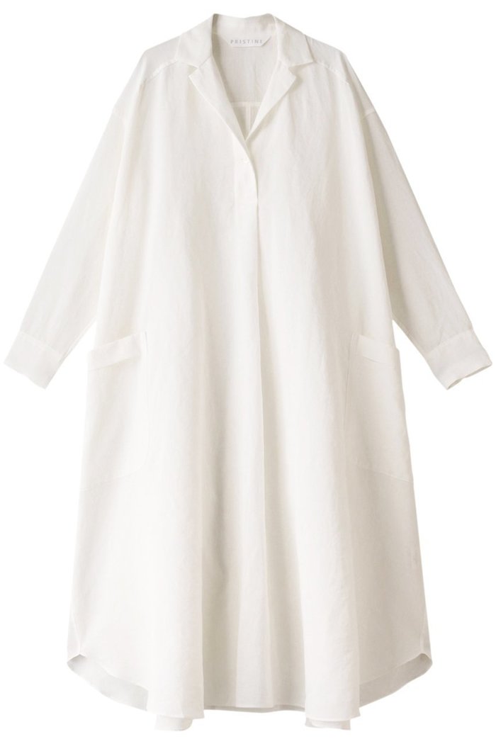 【プリスティン/PRISTINE】のCL平織フレアーシャツOP インテリア・キッズ・メンズ・レディースファッション・服の通販 founy(ファニー) https://founy.com/ ファッション Fashion レディースファッション WOMEN ワンピース Dress チュニック Tunic チュニック Tunic フレア Flare リネン Linen |ID: prp329100003309778 ipo3291000000022100247