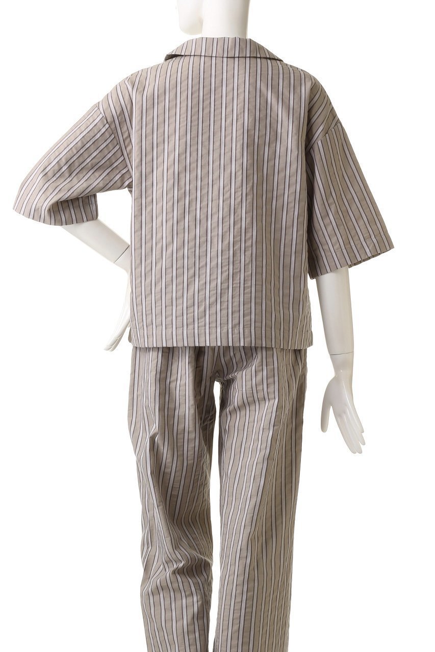 【ハンロ/HANRO】のURBAN CASUALS 半袖 人気、トレンドファッション・服の通販 founy(ファニー) 　ファッション　Fashion　レディースファッション　Fashion for Women　トップス・カットソー　Cut & Sew Tops　シャツ・ブラウス・オフィスカジュアル　Elegant Blouses & Button-Ups　ショート　Short, Short Length　スタイリッシュ　Stylish, Fashionable　ストライプ　Stripe, Striped Pattern　スリーブ　Sleeve, Long Sleeve / Short Sleeve　リラックス　Relax, Relaxed Fit　半袖　Short Sleeve, Half Sleeve　other-4|ID: prp329100003313609 ipo3291000000032910179