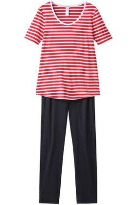 【ハンロ/HANRO】のパジャマ(ロングパンツ) 人気、トレンドファッション・服の通販 founy(ファニー) ファッション Fashion レディースファッション WOMEN パンツ Pants なめらか Smooth シンプル Simple パジャマ Pajamas ボーダー Border ロング Long |ID:prp329100003313610