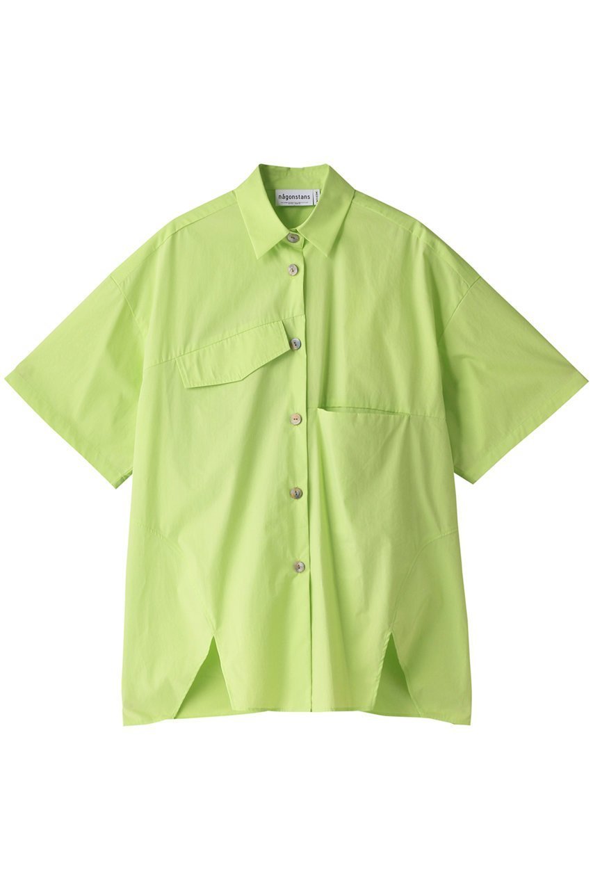 【ナゴンスタンス/nagonstans】のタイプライターBIO アシンメ5分 SH/シャツ インテリア・キッズ・メンズ・レディースファッション・服の通販 founy(ファニー) ファッション Fashion レディースファッション Fashion for Women トップス・カットソー Cut & Sew Tops シャツ・ブラウス・オフィスカジュアル Elegant Blouses & Button-Ups おすすめ Recommended / Our Picks アシンメトリー Asymmetrical Style ショート Short, Short Length スリーブ Sleeve, Long Sleeve / Short Sleeve セットアップ Set-Up, Coordinated Outfit タイプライター Typewriter Fabric, Crisp Cotton フロント Front, Front Design ポケット Pocket, Pocket Detail 切替 Switching, Contrast Panel Lime|ID: prp329100003313623 ipo3291000000035653333