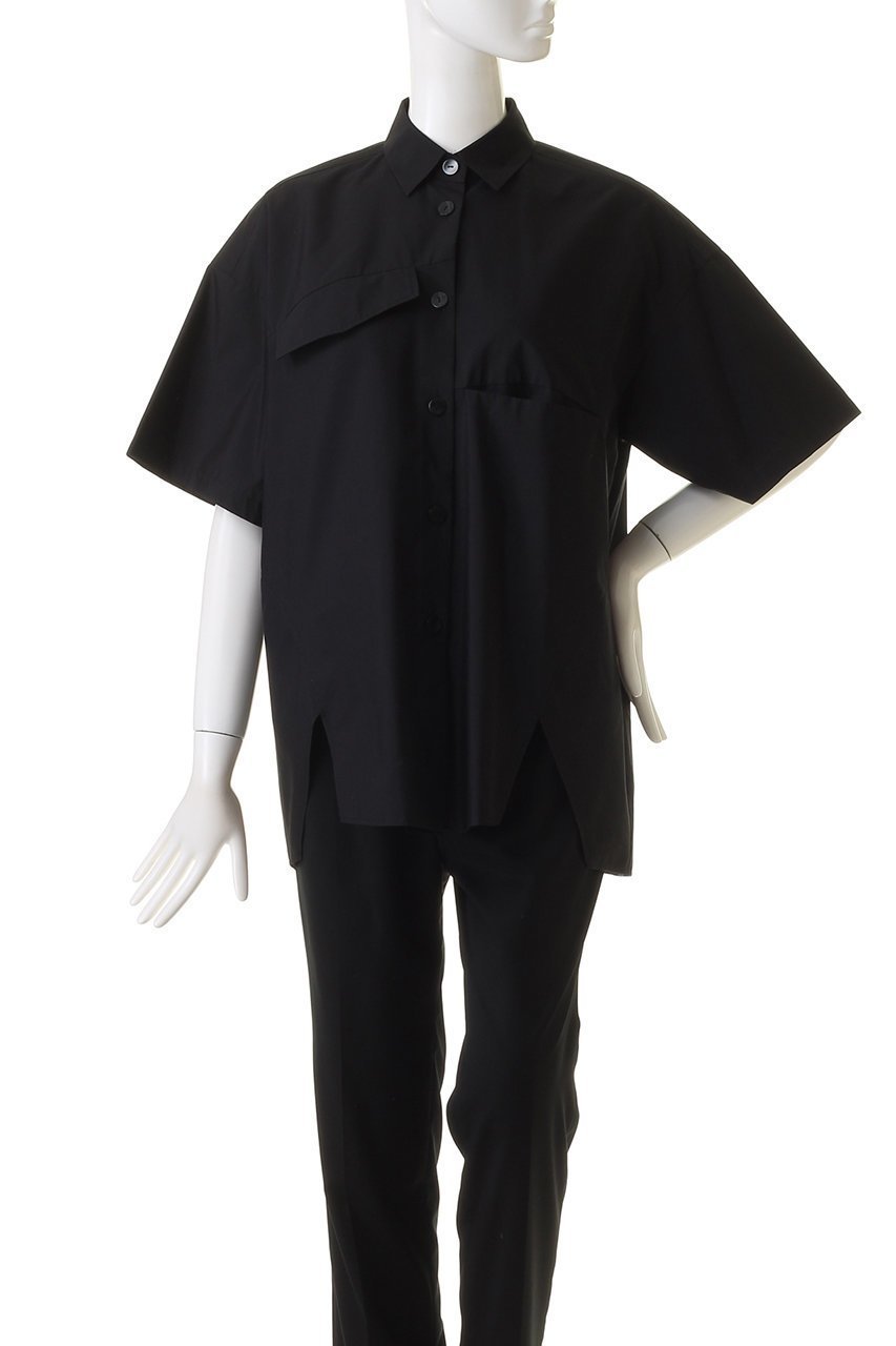 【ナゴンスタンス/nagonstans】のタイプライター アシンメ 5分 SH/シャツ 人気、トレンドファッション・服の通販 founy(ファニー) 　ファッション　Fashion　レディースファッション　Fashion for Women　トップス・カットソー　Cut & Sew Tops　シャツ・ブラウス・オフィスカジュアル　Elegant Blouses & Button-Ups　おすすめ　Recommended / Our Picks　アシンメトリー　Asymmetrical Style　ショート　Short, Short Length　スリーブ　Sleeve, Long Sleeve / Short Sleeve　セットアップ　Set-Up, Coordinated Outfit　タイプライター　Typewriter Fabric, Crisp Cotton　フロント　Front, Front Design　ポケット　Pocket, Pocket Detail　切替　Switching, Contrast Panel　other-2|ID: prp329100003313624 ipo3291000000036726075