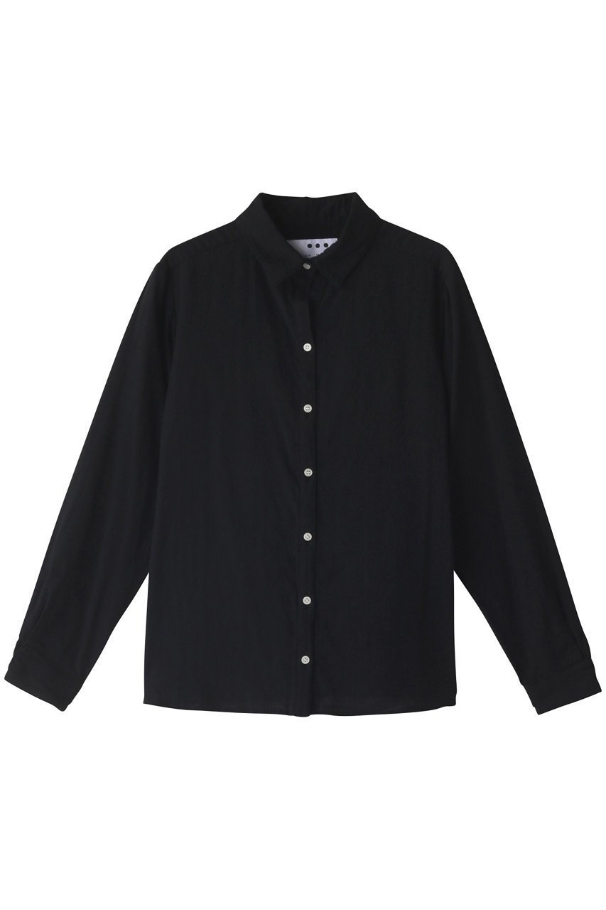 【スリー ドッツ/three dots】のダブルガーゼシャツ インテリア・キッズ・メンズ・レディースファッション・服の通販 founy(ファニー) ファッション Fashion レディースファッション Fashion for Women トップス・カットソー Cut & Sew Tops シャツ・ブラウス・オフィスカジュアル Elegant Blouses & Button-Ups おすすめ Recommended / Our Picks コンパクト Compact, Small Size シンプル Simple, Minimal スリーブ Sleeve, Long Sleeve / Short Sleeve ロング Long, Long-Length ブラック|ID: prp329100003316092 ipo3291000000032844131