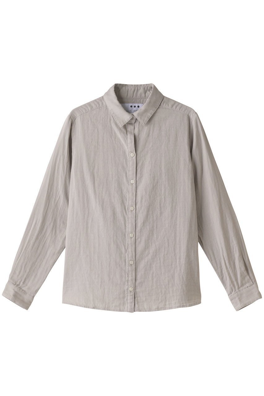 【スリー ドッツ/three dots】のダブルガーゼシャツ インテリア・キッズ・メンズ・レディースファッション・服の通販 founy(ファニー) ファッション Fashion レディースファッション Fashion for Women トップス・カットソー Cut & Sew Tops シャツ・ブラウス・オフィスカジュアル Elegant Blouses & Button-Ups おすすめ Recommended / Our Picks コンパクト Compact, Small Size シンプル Simple, Minimal スリーブ Sleeve, Long Sleeve / Short Sleeve ロング Long, Long-Length グレー|ID: prp329100003316092 ipo3291000000032844136