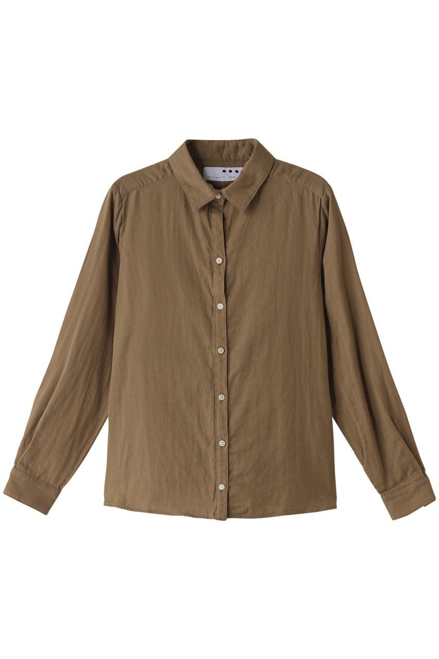 【スリー ドッツ/three dots】のダブルガーゼシャツ インテリア・キッズ・メンズ・レディースファッション・服の通販 founy(ファニー) ファッション Fashion レディースファッション Fashion for Women トップス・カットソー Cut & Sew Tops シャツ・ブラウス・オフィスカジュアル Elegant Blouses & Button-Ups おすすめ Recommended / Our Picks コンパクト Compact, Small Size シンプル Simple, Minimal スリーブ Sleeve, Long Sleeve / Short Sleeve ロング Long, Long-Length スモーキーブラウン|ID: prp329100003316092 ipo3291000000032844148