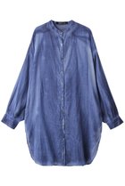 【ミズイロ インド/mizuiro ind】のpigment dye stand collar shirt OP ワンピース ブルー|ID:prp329100003316140
