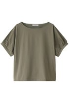 【エリオポール/heliopole】のハイゲージCO/Peドルマントップ 人気、トレンドファッション・服の通販 founy(ファニー) ファッション Fashion レディースファッション Fashion for Women トップス・カットソー Cut & Sew Tops シャツ・ブラウス・オフィスカジュアル Elegant Blouses & Button-Ups ロングTシャツ・Tシャツ Longline T-Shirts & Tees カットソー・ベーシックTシャツ Cut-and-Sewn Tops / Stretch Tees & Basics ギャザー Gathered, Ruffled ショート Short, Short Length シンプル Simple, Minimal スリーブ Sleeve, Long Sleeve / Short Sleeve トレンド Trend, Trending Now エレガント 上品 Elegant thumbnail カーキ|ID: prp329100003316145 ipo3291000000032854918