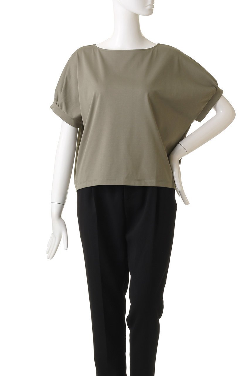 【エリオポール/heliopole】のハイゲージCO/Peドルマントップ 人気、トレンドファッション・服の通販 founy(ファニー) ファッション Fashion レディースファッション Fashion for Women トップス・カットソー Cut & Sew Tops シャツ・ブラウス・オフィスカジュアル Elegant Blouses & Button-Ups ロングTシャツ・Tシャツ Longline T-Shirts & Tees カットソー・ベーシックTシャツ Cut-and-Sewn Tops / Stretch Tees & Basics ギャザー Gathered, Ruffled ショート Short, Short Length シンプル Simple, Minimal スリーブ Sleeve, Long Sleeve / Short Sleeve トレンド Trend, Trending Now エレガント 上品 Elegant other-2|ID: prp329100003316145 ipo3291000000032854925