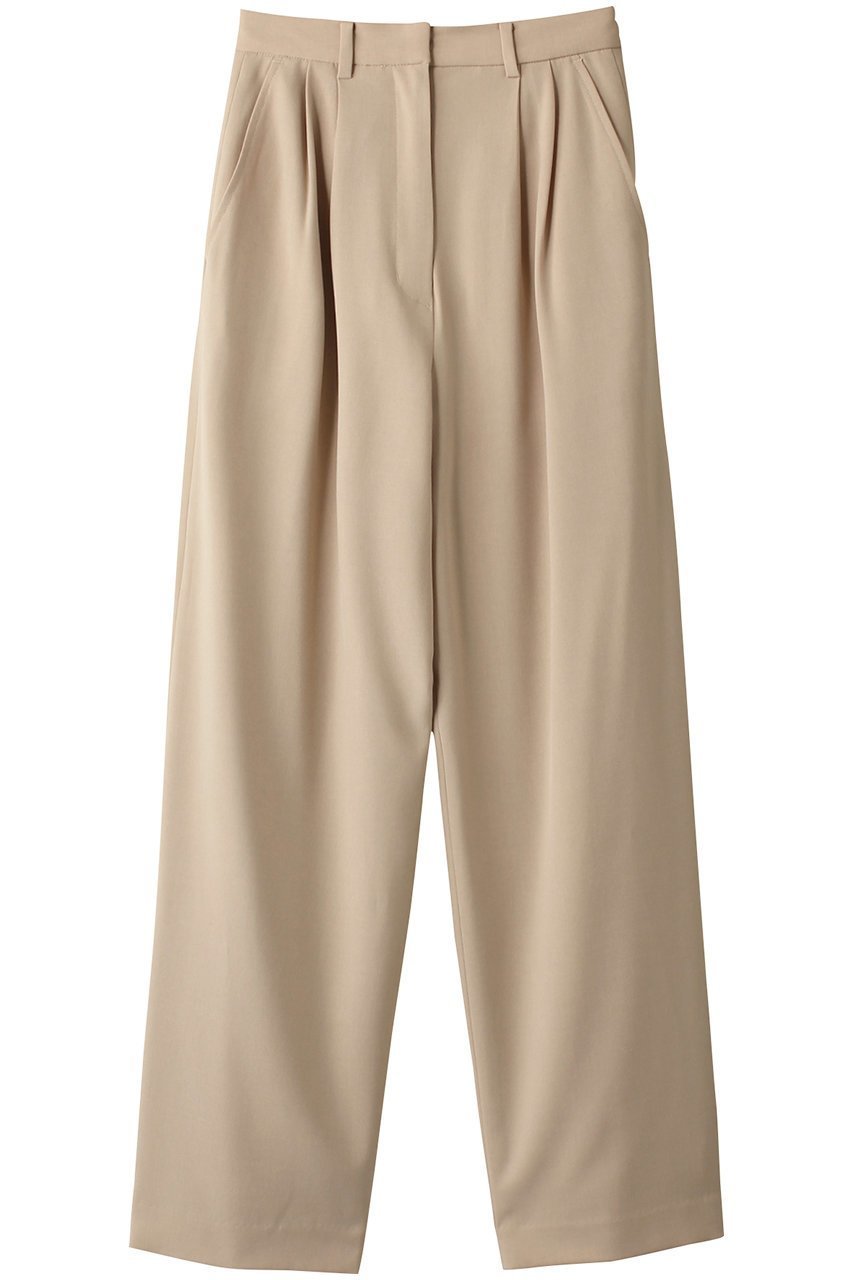 【クラネ/CLANE】のBASIC TUCK PANTS パンツ インテリア・キッズ・メンズ・レディースファッション・服の通販 founy(ファニー) 　ファッション　Fashion　レディースファッション　Fashion for Women　パンツ　Pants & Trousers　ストレッチ　Stretch, Stretchy Fabric　ワイド　Wide, Wide Fit　定番　Standard, Basic Item　BEIGE|ID: prp329100003316203 ipo3291000000032892516