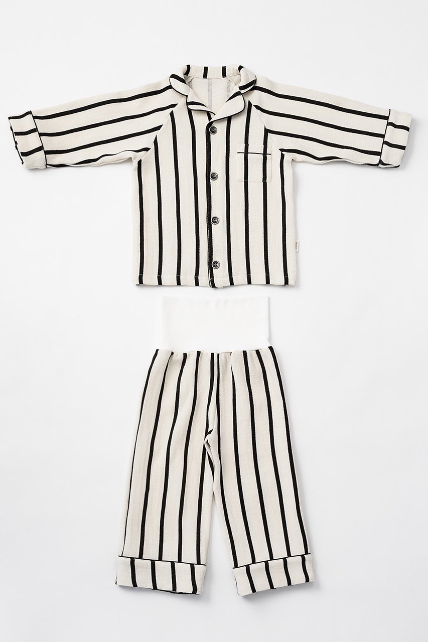 【マールマール/MARLMARL / KIDS】の【KIDS】ナイトウェア calmy stripe/110-120 110-120cm 人気、トレンドファッション・服の通販 founy(ファニー) 　ファッション　Fashion　キッズファッション　Fashion for Kids　トップス・カットソー　Cut & Sew Tops　セパレート　Separate, Two-Piece　パイピング　Piping, Trim Design　ベビー　Baby, Babywear　再入荷　Restock / Back in Stock　other-3|ID: prp329100003325036 ipo3291000000034584320