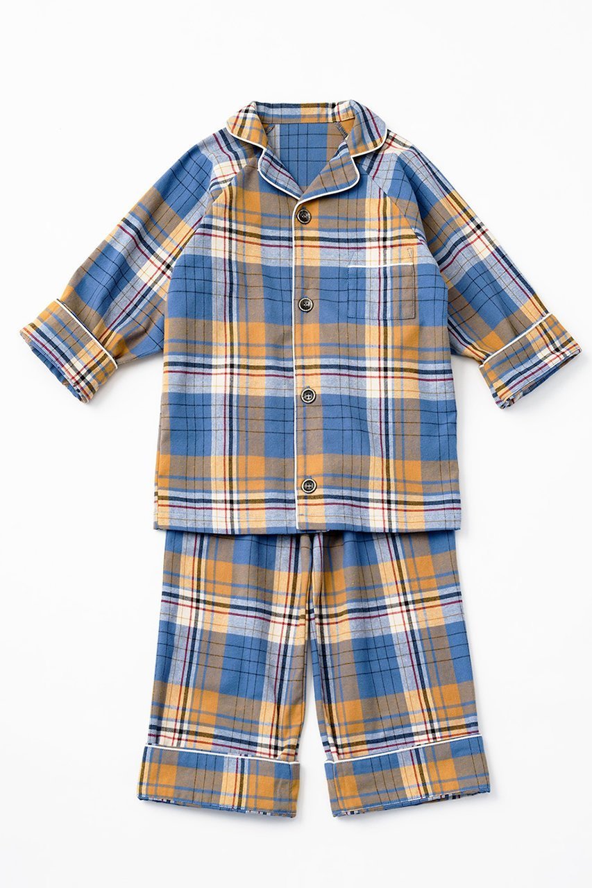 【マールマール/MARLMARL / KIDS】の【KIDS】ナイトウェア calmy stripe/110-120 110-120cm インテリア・キッズ・メンズ・レディースファッション・服の通販 founy(ファニー) 　ファッション　Fashion　キッズファッション　Fashion for Kids　トップス・カットソー　Cut & Sew Tops　セパレート　Separate, Two-Piece　パイピング　Piping, Trim Design　ベビー　Baby, Babywear　madras check/110-120|ID: prp329100003325036 ipo3291000000036191659