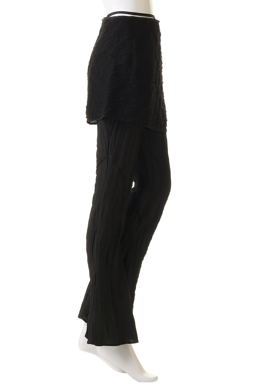 【プランク プロジェクト/PRANK PROJECT】のレイヤードパンツ / Layered Pants 人気、トレンドファッション・服の通販 founy(ファニー) 　ファッション　Fashion　レディースファッション　Fashion for Women　パンツ　Pants & Trousers　おすすめ　Recommended / Our Picks　カットオフ　Cut-Off Design　コンパクト　Compact, Small Size　ジャカード／ジャガード　Jacquard, Woven Pattern　ストレッチ　Stretch, Stretchy Fabric　スラックス　Slacks, Dress Pants　チュール　Tulip, Tulip Motif　デニム　Denim, Jeans Material　フレア　Flare, Flared　ラップ　Wrap, Wrap Design　ワッシャー　Washer, Crinkled Finish　切替　Switching, Contrast Panel　夏　Summer　other-3|ID: prp329100003327236 ipo3291000000032934755