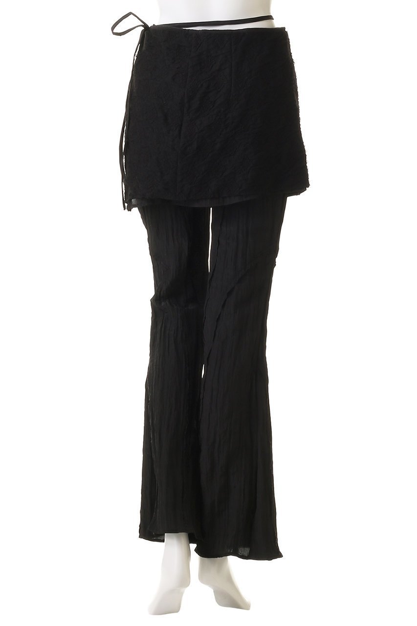 【プランク プロジェクト/PRANK PROJECT】のレイヤードパンツ / Layered Pants 人気、トレンドファッション・服の通販 founy(ファニー) 　ファッション　Fashion　レディースファッション　Fashion for Women　パンツ　Pants & Trousers　おすすめ　Recommended / Our Picks　カットオフ　Cut-Off Design　コンパクト　Compact, Small Size　ジャカード／ジャガード　Jacquard, Woven Pattern　ストレッチ　Stretch, Stretchy Fabric　スラックス　Slacks, Dress Pants　チュール　Tulip, Tulip Motif　デニム　Denim, Jeans Material　フレア　Flare, Flared　ラップ　Wrap, Wrap Design　ワッシャー　Washer, Crinkled Finish　切替　Switching, Contrast Panel　夏　Summer　other-4|ID: prp329100003327236 ipo3291000000032934762
