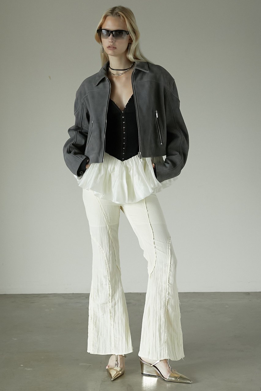 【プランク プロジェクト/PRANK PROJECT】のレイヤードパンツ / Layered Pants 人気、トレンドファッション・服の通販 founy(ファニー) 　ファッション　Fashion　レディースファッション　Fashion for Women　パンツ　Pants & Trousers　おすすめ　Recommended / Our Picks　カットオフ　Cut-Off Design　コンパクト　Compact, Small Size　ジャカード／ジャガード　Jacquard, Woven Pattern　ストレッチ　Stretch, Stretchy Fabric　スラックス　Slacks, Dress Pants　チュール　Tulip, Tulip Motif　デニム　Denim, Jeans Material　フレア　Flare, Flared　ラップ　Wrap, Wrap Design　ワッシャー　Washer, Crinkled Finish　切替　Switching, Contrast Panel　夏　Summer　other-8|ID: prp329100003327236 ipo3291000000032934793