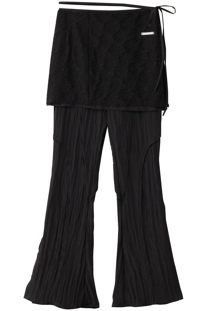 【プランク プロジェクト/PRANK PROJECT】のレイヤードパンツ / Layered Pants インテリア・キッズ・メンズ・レディースファッション・服の通販 founy(ファニー) https://founy.com/ ファッション Fashion レディースファッション Fashion for Women パンツ Pants & Trousers おすすめ Recommended / Our Picks カットオフ Cut-Off Design コンパクト Compact, Small Size ジャカード／ジャガード Jacquard, Woven Pattern ストレッチ Stretch, Stretchy Fabric スラックス Slacks, Dress Pants チュール Tulip, Tulip Motif デニム Denim, Jeans Material フレア Flare, Flared ラップ Wrap, Wrap Design ワッシャー Washer, Crinkled Finish 切替 Switching, Contrast Panel 夏 Summer |ID: prp329100003327236 ipo3291000000035055727