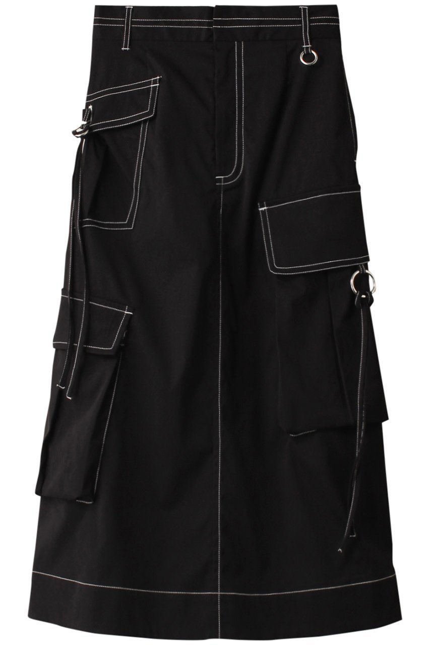 【メゾンスペシャル/MAISON SPECIAL】のカーゴフレアスカート インテリア・キッズ・メンズ・レディースファッション・服の通販 founy(ファニー) 　ファッション　Fashion　レディースファッション　WOMEN　スカート　Skirt　Aライン/フレアスカート　Flared A-Line Skirts　ロングスカート　Long Skirt　シンプル　Simple　ツイル　Twill　フレア　Flare　ポケット　Pocket　ロング　Long　BLK(ブラック)|ID: prp329100003327245 ipo3291000000026728227