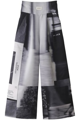 【プランク プロジェクト/PRANK PROJECT】のコラージュフォトハイウエストワイドパンツ 人気、トレンドファッション・服の通販 founy(ファニー) ファッション Fashion レディースファッション Fashion for Women パンツ Pants & Trousers シャーリング Shirring, Ruched フレア Flare, Flared |ID:prp329100003335781