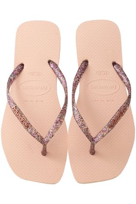 havaianas/ハワイアナス】のSlim Square Logo Metallic ビーチサンダル