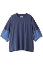 【ミディウミソリッド/MIDIUMISOLID】のsheer cocoon slv T Tシャツ ブルー|ID:prp329100003341154