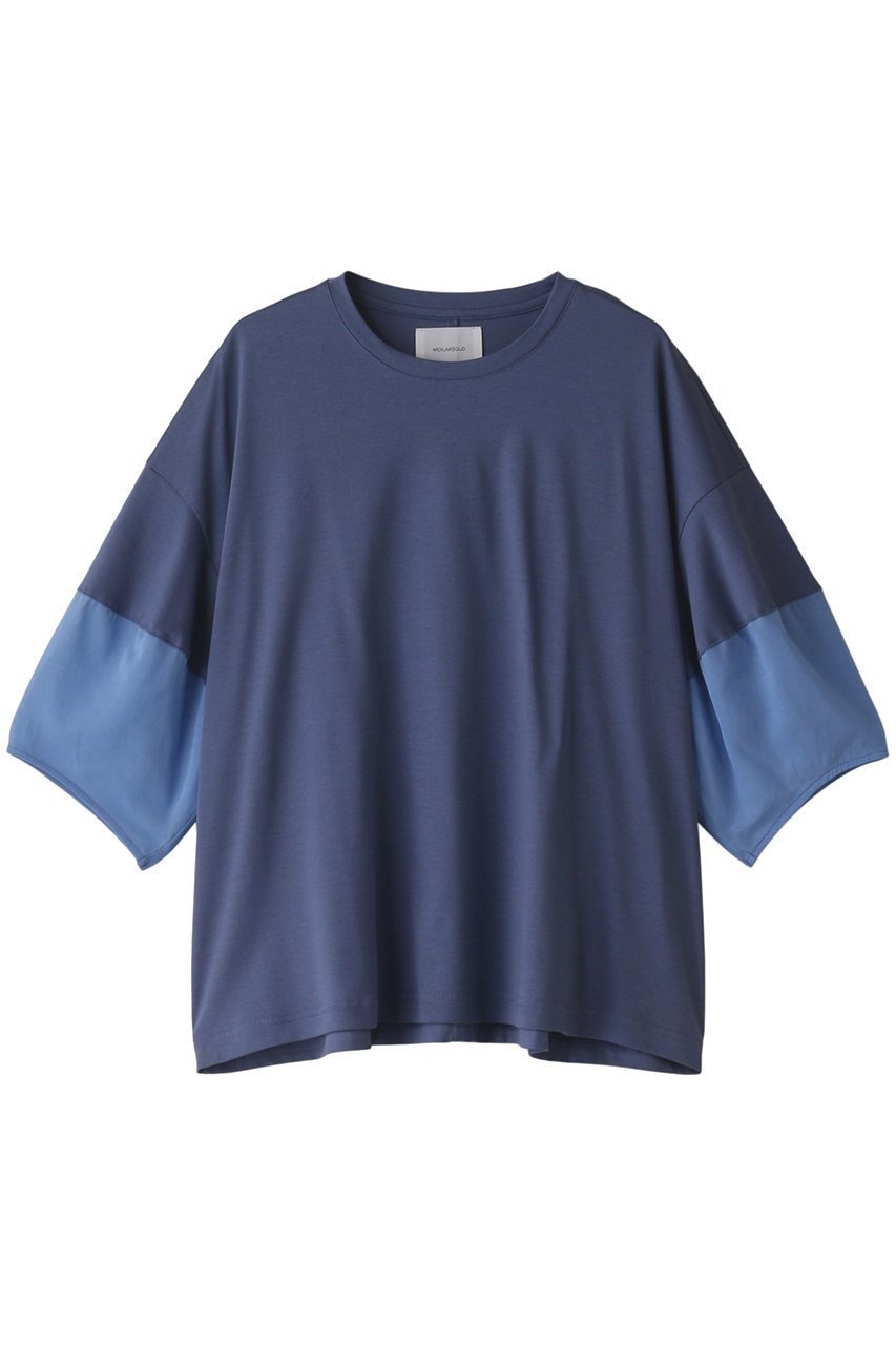 【ミディウミソリッド/MIDIUMISOLID】のsheer cocoon slv T Tシャツ インテリア・キッズ・メンズ・レディースファッション・服の通販 founy(ファニー) 　ファッション　Fashion　レディースファッション　WOMEN　トップス・カットソー　Tops/Tshirt　シャツ/ブラウス　Shirts/Blouses　ロング / Tシャツ　T-Shirts　カットソー　Cut and Sewn　コンシャス　Conscious　シアー　Sheer　ショート　Short　スリーブ　Sleeve　ブルー|ID: prp329100003341154 ipo3291000000029988900