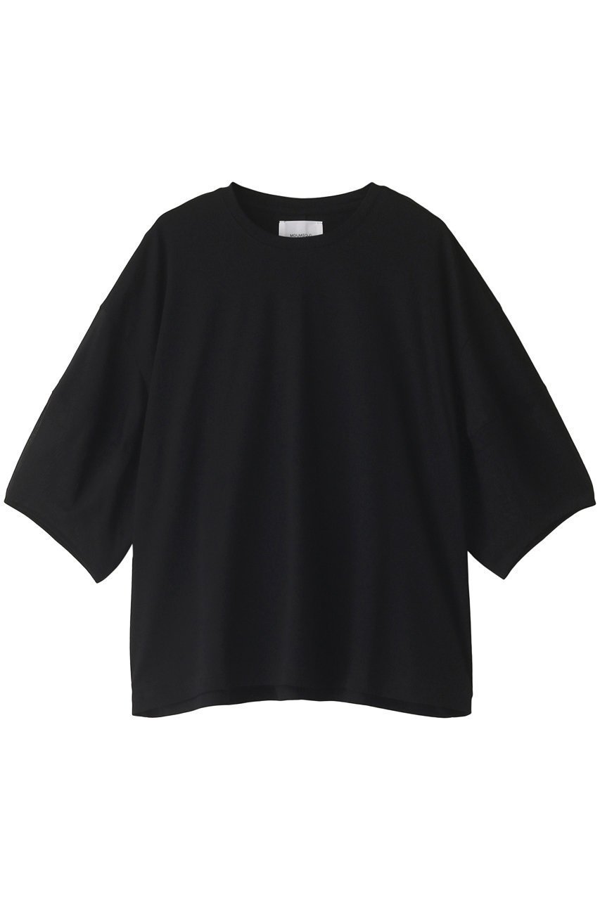 【ミディウミソリッド/MIDIUMISOLID】のsheer cocoon slv T Tシャツ インテリア・キッズ・メンズ・レディースファッション・服の通販 founy(ファニー) 　ファッション　Fashion　レディースファッション　WOMEN　トップス・カットソー　Tops/Tshirt　シャツ/ブラウス　Shirts/Blouses　ロング / Tシャツ　T-Shirts　カットソー　Cut and Sewn　コンシャス　Conscious　シアー　Sheer　ショート　Short　スリーブ　Sleeve　ブラック|ID: prp329100003341154 ipo3291000000029988901