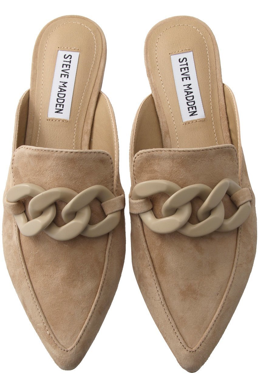 【スティーブマデン/STEVE MADDEN】のFLEUR チェーンフラットミュール インテリア・キッズ・メンズ・レディースファッション・服の通販 founy(ファニー) 　ファッション　Fashion　レディースファッション　Fashion for Women　サンダル　Sandals, Summer Shoes　チェーン　Chain, Chain Strap　ファブリック　Fabric, Textile　フラット　Flat, Flat Shoes　ミュール　Mule, Backless Shoes　モチーフ　Motif, Design Theme　エレガント 上品　Elegant　今季　This Season, Current Season　ベージュ|ID: prp329100003341183 ipo3291000000032771504