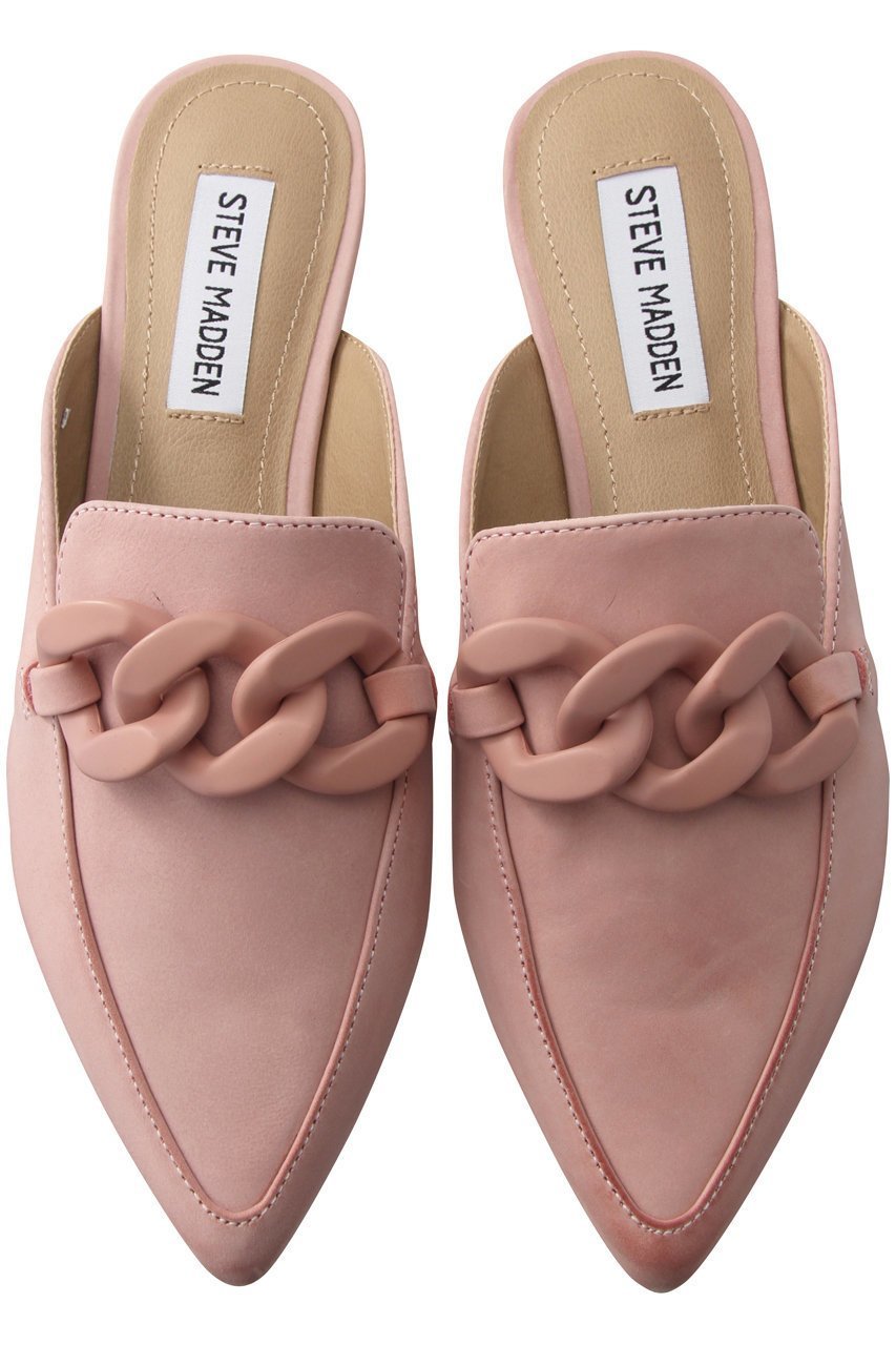 【スティーブマデン/STEVE MADDEN】のFLEUR チェーンフラットミュール インテリア・キッズ・メンズ・レディースファッション・服の通販 founy(ファニー) 　ファッション　Fashion　レディースファッション　Fashion for Women　サンダル　Sandals, Summer Shoes　チェーン　Chain, Chain Strap　ファブリック　Fabric, Textile　フラット　Flat, Flat Shoes　ミュール　Mule, Backless Shoes　モチーフ　Motif, Design Theme　エレガント 上品　Elegant　今季　This Season, Current Season　ピンク|ID: prp329100003341183 ipo3291000000032771505