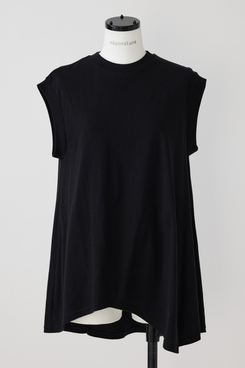 【ナゴンスタンス/nagonstans】のソフト天竺 ラウンドAラインT/T タンクトップ インテリア・キッズ・メンズ・レディースファッション・服の通販 founy(ファニー) 　ファッション　Fashion　レディースファッション　Fashion for Women　トップス・カットソー　Cut & Sew Tops　キャミソール&ノースリーブ　Camisoles & Sleeveless Tops　シャツ・ブラウス・オフィスカジュアル　Elegant Blouses & Button-Ups　ロングTシャツ・Tシャツ　Longline T-Shirts & Tees　カットソー・ベーシックTシャツ　Cut-and-Sewn Tops / Stretch Tees & Basics　キャミソール　Camisole, Spaghetti Strap Top　シンプル　Simple, Minimal　タンク　Tank Top, Sleeveless Top　フレア　Flare, Flared　ラウンド　Round, Round Neck　Black|ID: prp329100003341209 ipo3291000000035957016