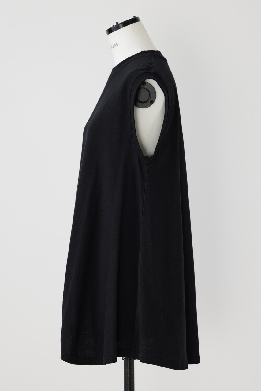 【ナゴンスタンス/nagonstans】のソフト天竺 ラウンドAラインT/T タンクトップ 人気、トレンドファッション・服の通販 founy(ファニー) 　ファッション　Fashion　レディースファッション　Fashion for Women　トップス・カットソー　Cut & Sew Tops　キャミソール&ノースリーブ　Camisoles & Sleeveless Tops　シャツ・ブラウス・オフィスカジュアル　Elegant Blouses & Button-Ups　ロングTシャツ・Tシャツ　Longline T-Shirts & Tees　カットソー・ベーシックTシャツ　Cut-and-Sewn Tops / Stretch Tees & Basics　キャミソール　Camisole, Spaghetti Strap Top　シンプル　Simple, Minimal　タンク　Tank Top, Sleeveless Top　フレア　Flare, Flared　ラウンド　Round, Round Neck　other-2|ID: prp329100003341209 ipo3291000000035957017