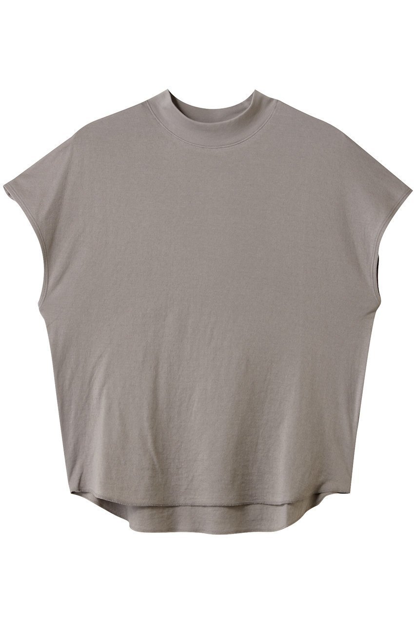 【スリー ドッツ/three dots】のダブルガーゼ モックネックTシャツ インテリア・キッズ・メンズ・レディースファッション・服の通販 founy(ファニー) 　ファッション　Fashion　レディースファッション　Fashion for Women　トップス・カットソー　Cut & Sew Tops　シャツ・ブラウス・オフィスカジュアル　Elegant Blouses & Button-Ups　ロングTシャツ・Tシャツ　Longline T-Shirts & Tees　カットソー・ベーシックTシャツ　Cut-and-Sewn Tops / Stretch Tees & Basics　ショート　Short, Short Length　シンプル　Simple, Minimal　スリーブ　Sleeve, Long Sleeve / Short Sleeve　ダブル　Double, Double-Breasted　モックネック　Mock Neck, Short Turtleneck　スウェーデットグレー|ID: prp329100003345341 ipo3291000000036662055
