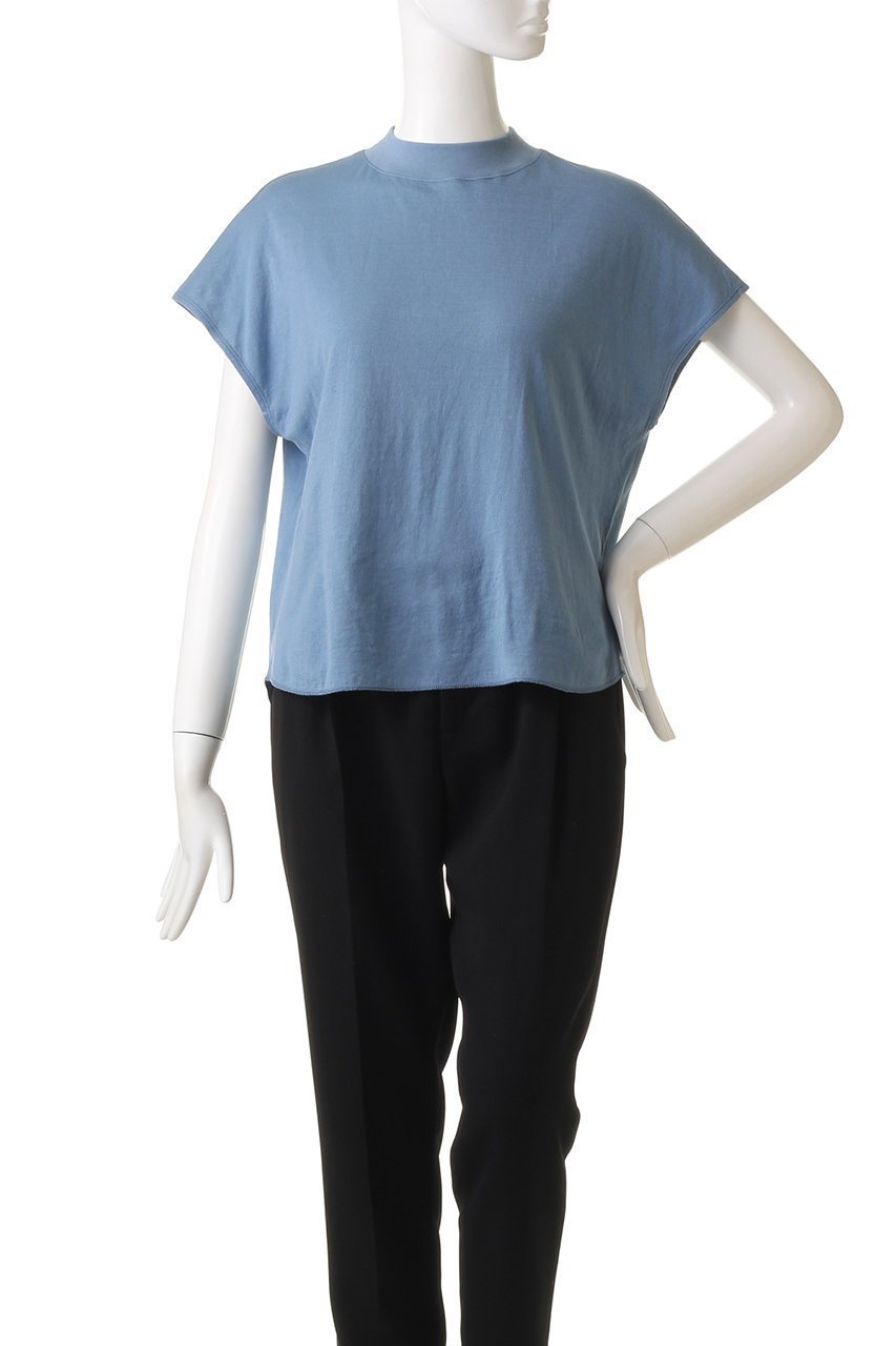 【スリー ドッツ/three dots】のダブルガーゼ モックネックTシャツ 人気、トレンドファッション・服の通販 founy(ファニー) 　ファッション　Fashion　レディースファッション　Fashion for Women　トップス・カットソー　Cut & Sew Tops　シャツ・ブラウス・オフィスカジュアル　Elegant Blouses & Button-Ups　ロングTシャツ・Tシャツ　Longline T-Shirts & Tees　カットソー・ベーシックTシャツ　Cut-and-Sewn Tops / Stretch Tees & Basics　ショート　Short, Short Length　シンプル　Simple, Minimal　スリーブ　Sleeve, Long Sleeve / Short Sleeve　ダブル　Double, Double-Breasted　モックネック　Mock Neck, Short Turtleneck　other-2|ID: prp329100003345341 ipo3291000000036662058