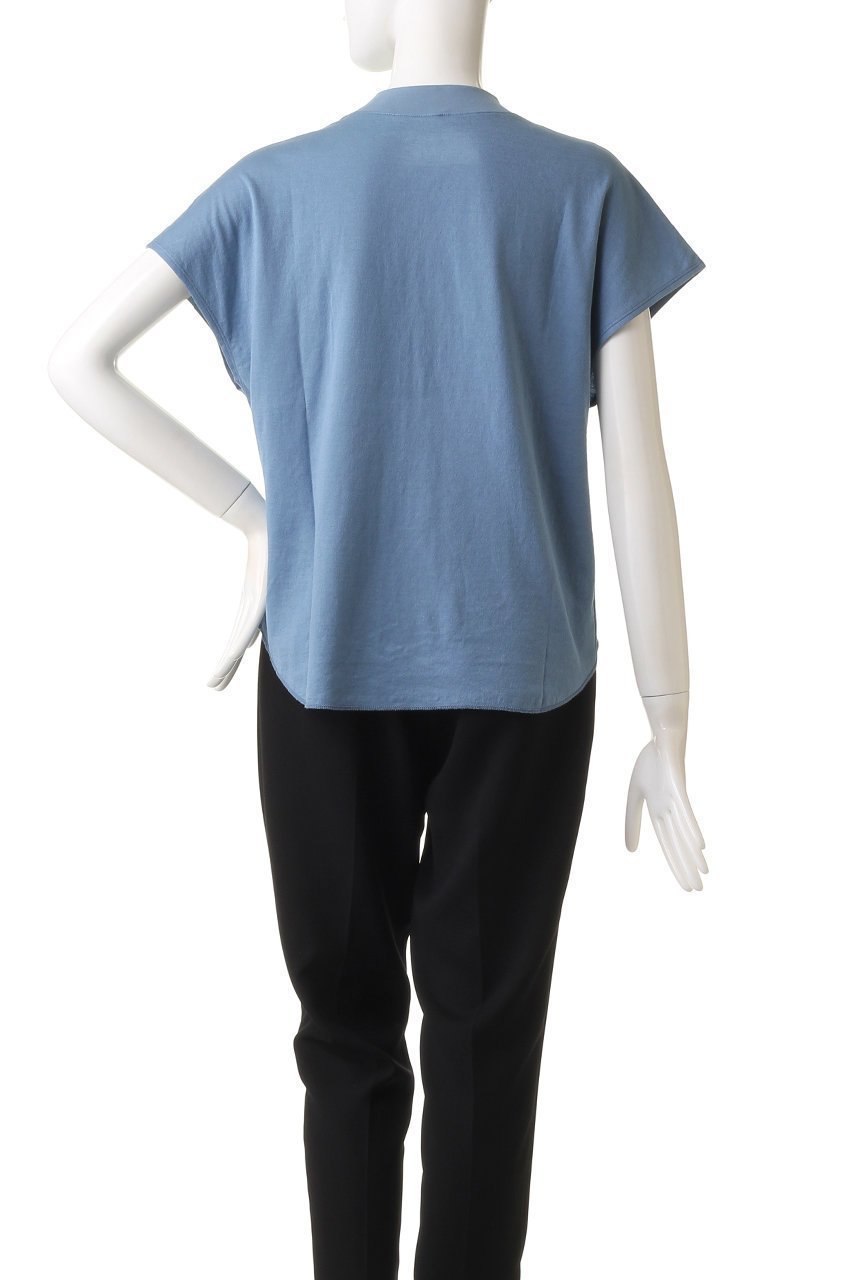 【スリー ドッツ/three dots】のダブルガーゼ モックネックTシャツ 人気、トレンドファッション・服の通販 founy(ファニー) 　ファッション　Fashion　レディースファッション　Fashion for Women　トップス・カットソー　Cut & Sew Tops　シャツ・ブラウス・オフィスカジュアル　Elegant Blouses & Button-Ups　ロングTシャツ・Tシャツ　Longline T-Shirts & Tees　カットソー・ベーシックTシャツ　Cut-and-Sewn Tops / Stretch Tees & Basics　ショート　Short, Short Length　シンプル　Simple, Minimal　スリーブ　Sleeve, Long Sleeve / Short Sleeve　ダブル　Double, Double-Breasted　モックネック　Mock Neck, Short Turtleneck　other-4|ID: prp329100003345341 ipo3291000000036662060