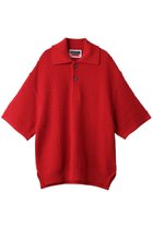 【メゾンスペシャル/MAISON SPECIAL】の【UNISEX】ビッグワッフルニットポロシャツ RED(レッド)|ID:prp329100003345359
