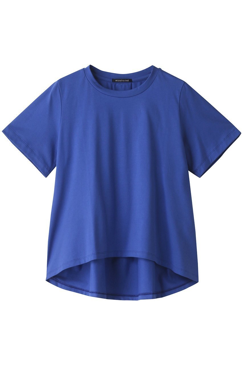 【ミズイロ インド/mizuiro ind】のcrew neck flared T Tシャツ インテリア・キッズ・メンズ・レディースファッション・服の通販 founy(ファニー) 　ファッション　Fashion　レディースファッション　WOMEN　トップス・カットソー　Tops/Tshirt　シャツ/ブラウス　Shirts/Blouses　ロング / Tシャツ　T-Shirts　カットソー　Cut and Sewn　おすすめ　Recommend　ショート　Short　スリーブ　Sleeve　ボックス　Box　人気　Popularity　ブルー|ID: prp329100003345378 ipo3291000000026715240