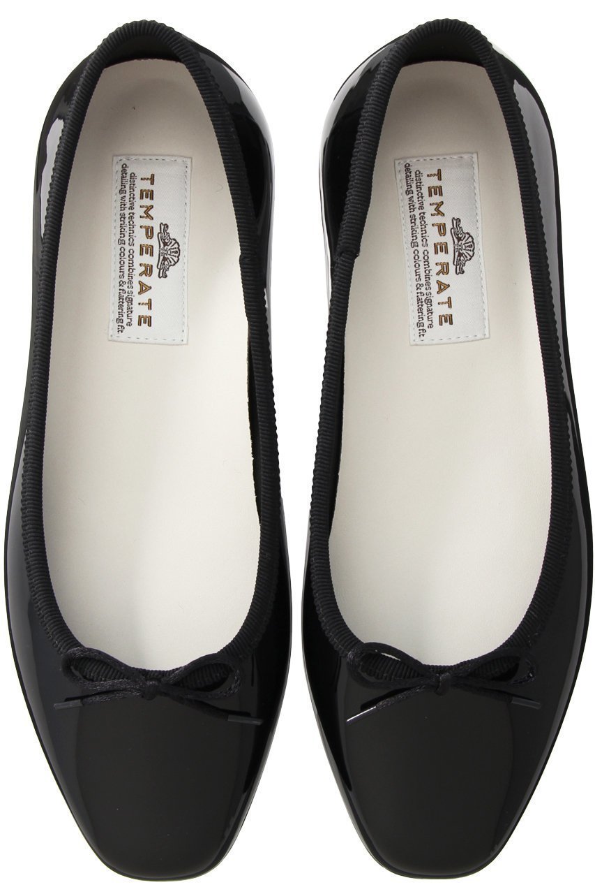 【テンパレイト/TEMPERATE】のEMMA スクエアトゥ バレエシューズ(レイン対応) 人気、トレンドファッション・服の通販 founy(ファニー) 　ファッション　Fashion　レディースファッション　Fashion for Women　インソール　Shoe Insole　シューズ　Shoes, Footwear　トレンド　Trend, Trending Now　バレエ　Ballet, Ballet Style　フラット　Flat, Flat Shoes　ラバー　Rubber, Rubber Sole　リボン　Ribbon, Bow　レイン　Rain, Rainproof　定番　Standard, Basic Item　 other-1|ID: prp329100003345408 ipo3291000000035558333