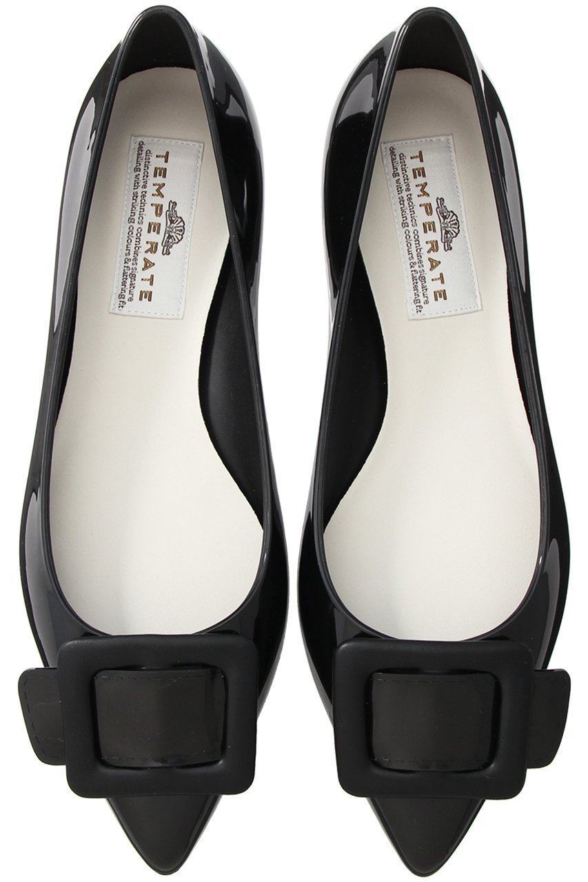 【テンパレイト/TEMPERATE】のNINA バックルベルト ポインテッドパンプス(レイン対応) インテリア・キッズ・メンズ・レディースファッション・服の通販 founy(ファニー) 　ファッション　Fashion　レディースファッション　Fashion for Women　バッグ　Bags　ベルト&ウエストマーク　Belts & Waist Accessories　インソール　Shoe Insole　クッション　Cushion, Throw Pillow　シューズ　Shoes, Footwear　ポインテッド　Pointed Toe, Sharp Toe　ラバー　Rubber, Rubber Sole　レイン　Rain, Rainproof　BLACK|ID: prp329100003345410 ipo3291000000035567217