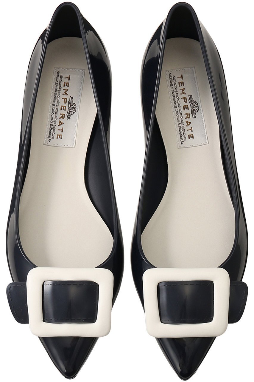 【テンパレイト/TEMPERATE】のNINA バックルベルト ポインテッドパンプス(レイン対応) インテリア・キッズ・メンズ・レディースファッション・服の通販 founy(ファニー) 　ファッション　Fashion　レディースファッション　Fashion for Women　バッグ　Bags　ベルト&ウエストマーク　Belts & Waist Accessories　インソール　Shoe Insole　クッション　Cushion, Throw Pillow　シューズ　Shoes, Footwear　ポインテッド　Pointed Toe, Sharp Toe　ラバー　Rubber, Rubber Sole　レイン　Rain, Rainproof　NAVY|ID: prp329100003345410 ipo3291000000035567219