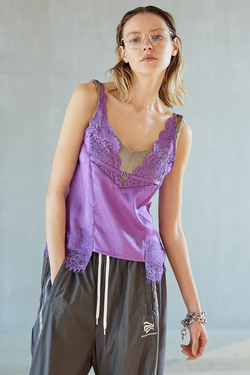 【プランク プロジェクト/PRANK PROJECT】のレースキャミトップス / Lace Camisole Tops 人気、トレンドファッション・服の通販 founy(ファニー) 　ファッション　Fashion　レディースファッション　WOMEN　トップス・カットソー　Tops/Tshirt　キャミソール / ノースリーブ　No Sleeves　シャツ/ブラウス　Shirts/Blouses　ロング / Tシャツ　T-Shirts　カットソー　Cut and Sewn　おすすめ　Recommend　キャミソール　Camisole　クール　Cool　サテン　Satin　スポーティ　Sporty　タンク　Tank　フェミニン　Feminine　ボトム　Bottom　レース　Race　エレガント 上品　Elegant　夏　Summer　other-6|ID: prp329100003345416 ipo3291000000031371535