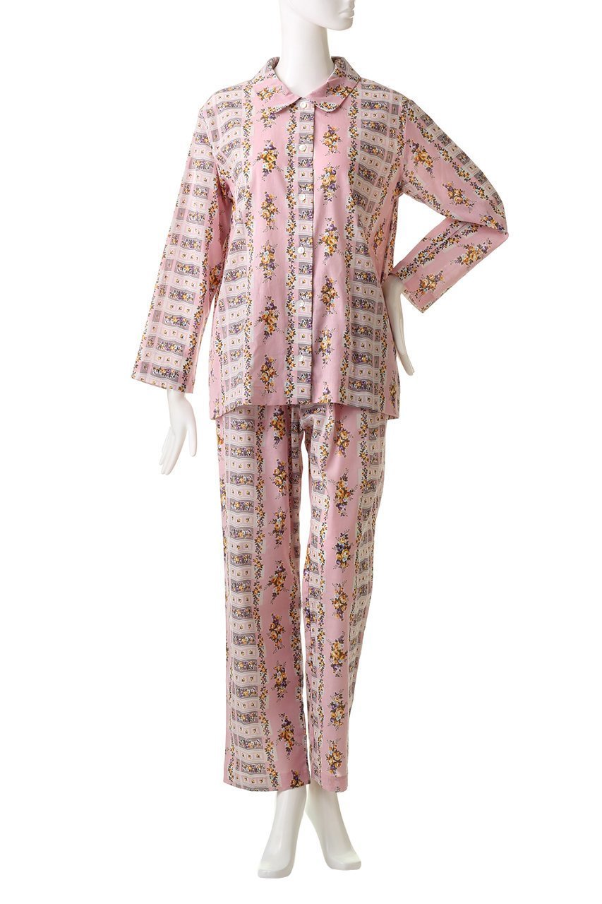 【イクコ/IKUKO】のシングルガーゼ花柄プリント襟付きパジャマ 人気、トレンドファッション・服の通販 founy(ファニー) 　ファッション　Fashion　レディースファッション　WOMEN　パジャマ　Pajamas　フェミニン　Feminine　プリント　Print　リラックス　Relax　other-2|ID: prp329100003347176 ipo3291000000031407582