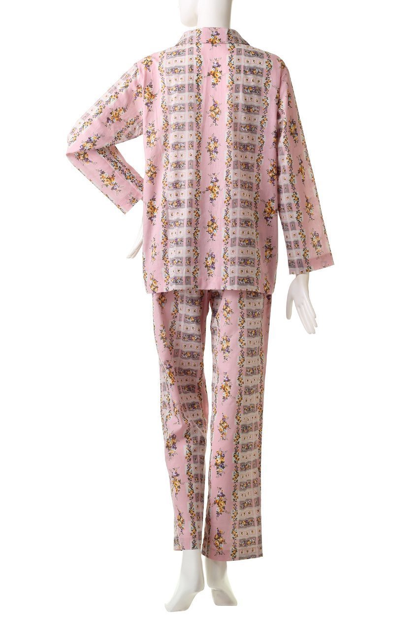 【イクコ/IKUKO】のシングルガーゼ花柄プリント襟付きパジャマ 人気、トレンドファッション・服の通販 founy(ファニー) 　ファッション　Fashion　レディースファッション　WOMEN　パジャマ　Pajamas　フェミニン　Feminine　プリント　Print　リラックス　Relax　other-4|ID: prp329100003347176 ipo3291000000031407586