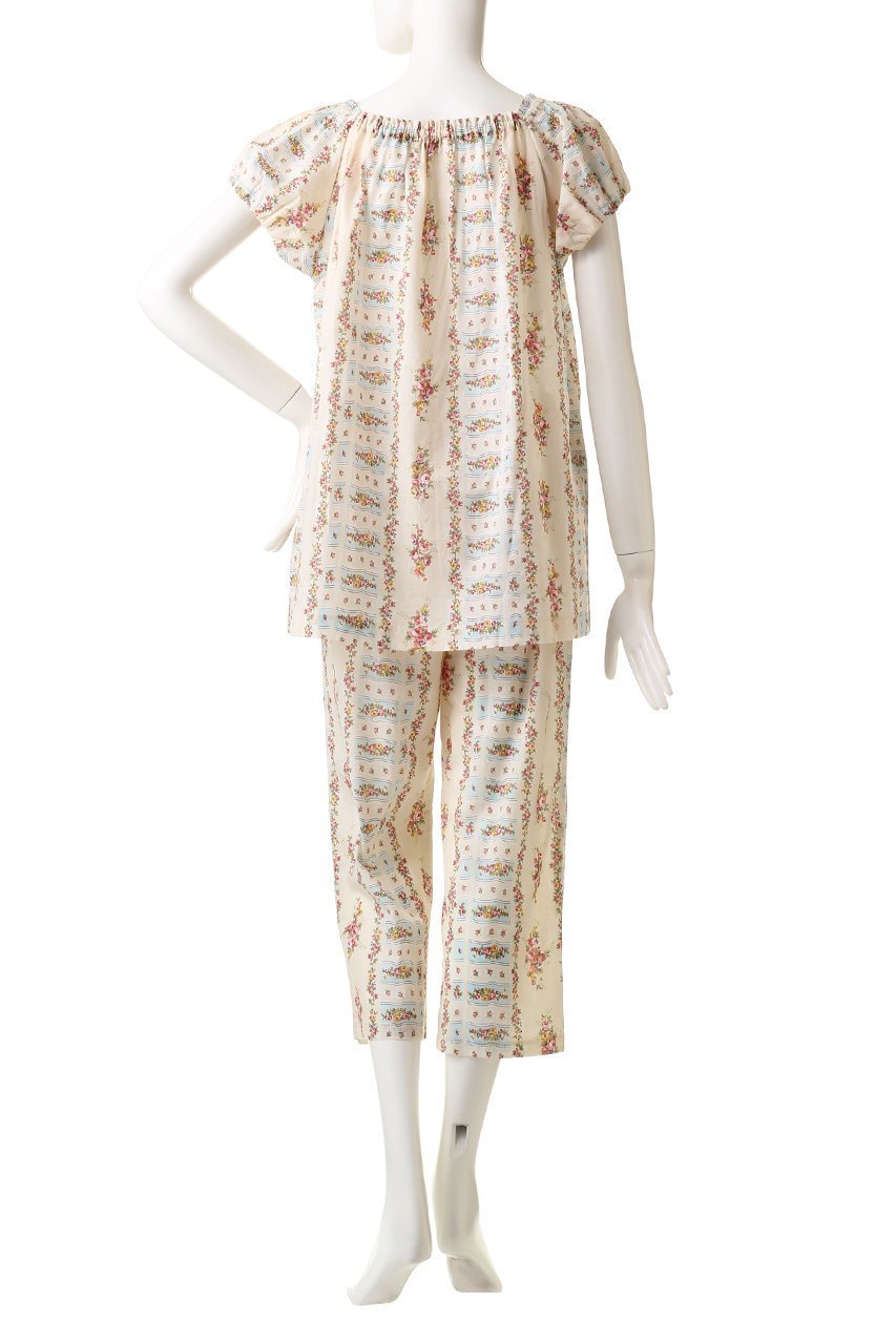 【イクコ/IKUKO】のシングルガーゼ花柄プリントパフスリーブパジャマ 人気、トレンドファッション・服の通販 founy(ファニー) 　ファッション　Fashion　レディースファッション　WOMEN　スリーブ　Sleeve　パジャマ　Pajamas　フェミニン　Feminine　プリント　Print　リボン　Ribbon　other-4|ID: prp329100003347177 ipo3291000000031407596