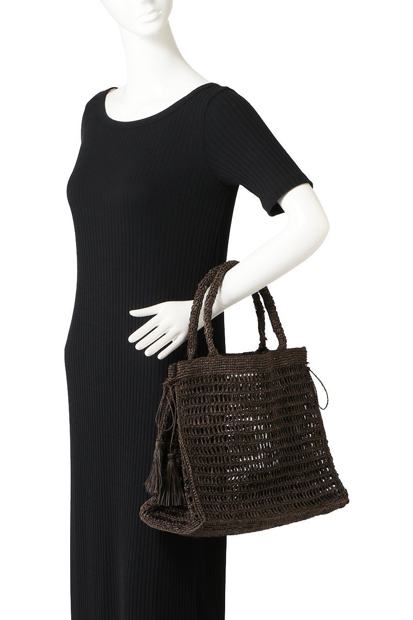 【プリスティン/PRISTINE】のラフィアメッシュボックスバッグ 人気、トレンドファッション・服の通販 founy(ファニー) 　ファッション　Fashion　レディースファッション　Fashion for Women　バッグ　Bags　タッセル　Tassel, Fringe　リゾート　Resort, Vacation Style　夏　Summer　春　Spring　S/S・春夏　SS, Spring/Summer, Warm Season　other-2|ID: prp329100003347212 ipo3291000000032797443
