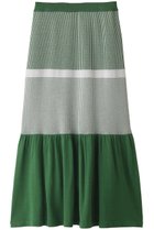 【ミディウミソリッド/MIDIUMISOLID】のpattern knitting SK スカート グリーン|ID:prp329100003349505