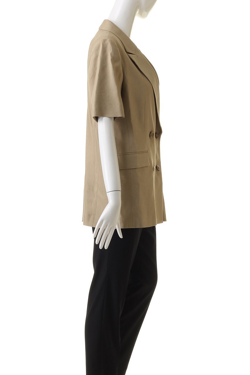 【サードマガジン/THIRD MAGAZINE】のリネン混ショートスリーブジャケット 人気、トレンドファッション・服の通販 founy(ファニー) 　ファッション　Fashion　レディースファッション　Fashion for Women　アウター　Coat / Outerwear Collection　レディースジャケット・軽アウター　Jackets　シンプル　Simple, Minimal　ジャケット　Jacket, Outerwear　スリーブ　Sleeve, Long Sleeve / Short Sleeve　ダブル　Double, Double-Breasted　ハーフ　Half, Half-Length　リネン　Linen, Linen Fabric　半袖　Short Sleeve, Half Sleeve　夏　Summer　春　Spring　S/S・春夏　SS, Spring/Summer, Warm Season　other-3|ID: prp329100003354378 ipo3291000000035655313