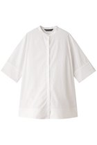 【ミズイロ インド/mizuiro ind】のfront fly stand collar A line shirt シャツ オフホワイト|ID:prp329100003354390