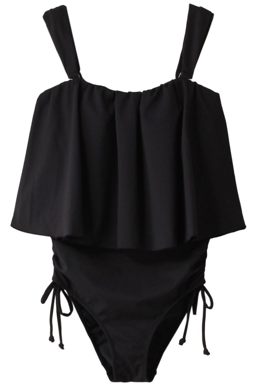 【レイール/Reir】の【San-ai Resort】Eco Ribワンピ見えビキニ インテリア・キッズ・メンズ・レディースファッション・服の通販 founy(ファニー) ファッション Fashion レディースファッション Fashion for Women 水着 Swimwear レディース水着・ビーチウェア Swimwear & Beachwear ギャザー Gathered, Ruffled ストレッチ Stretch, Stretchy Fabric スポーツ Sports, Activewear セパレート Separate, Two-Piece ビキニ Bikini, Two-Piece Swimsuit フレア Flare, Flared ラップ Wrap, Wrap Design リラックス Relax, Relaxed Fit ワイヤー Wire, Wired Bra 水着 Swimsuit, Swimwear ブラック|ID: prp329100003361751 ipo3291000000035757932