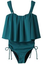 【レイール/Reir】の【San-ai Resort】Eco Ribワンピ見えビキニ グリーン|ID: prp329100003361751 ipo3291000000035757934