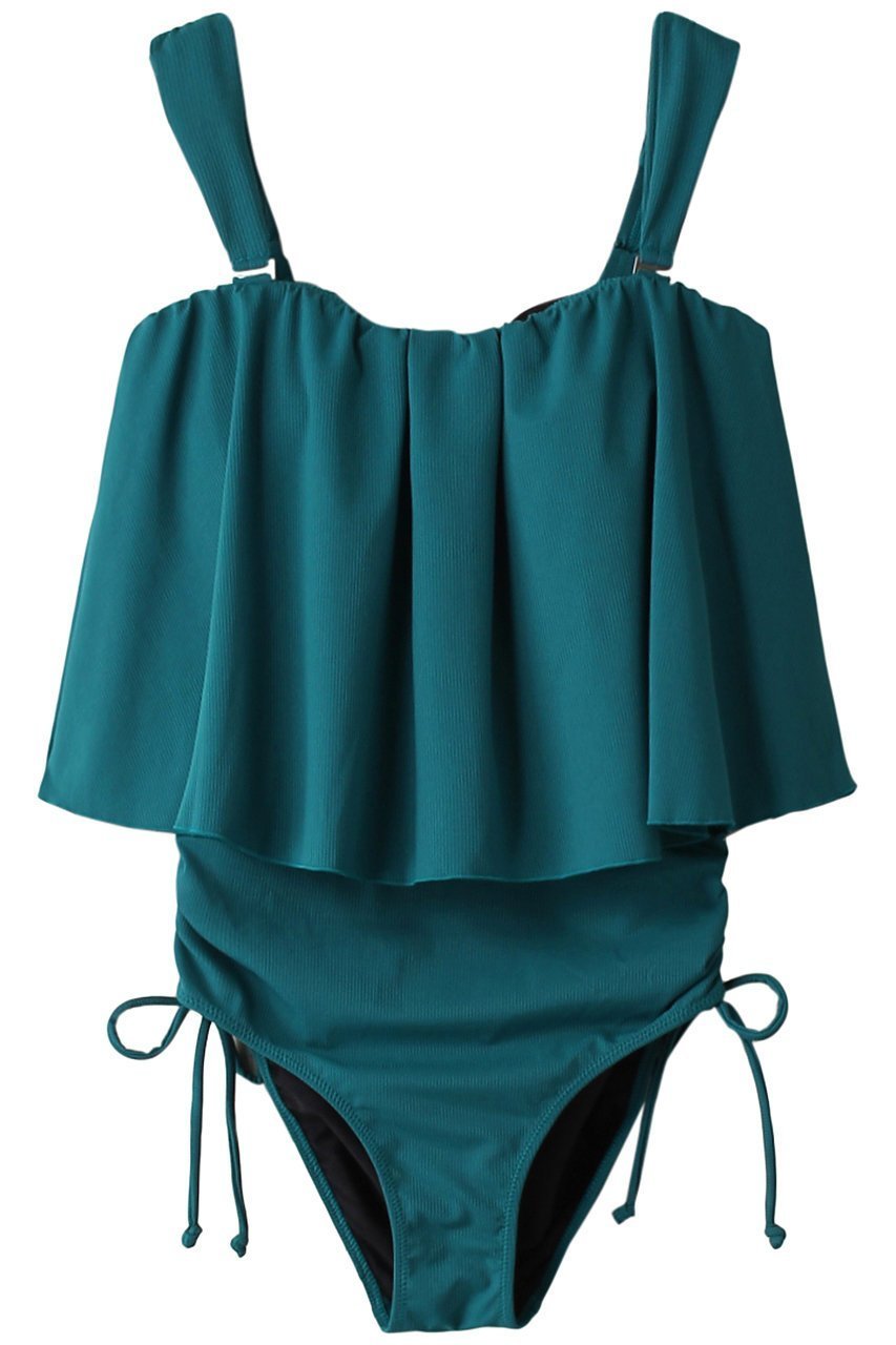 【レイール/Reir】の【San-ai Resort】Eco Ribワンピ見えビキニ インテリア・キッズ・メンズ・レディースファッション・服の通販 founy(ファニー) ファッション Fashion レディースファッション Fashion for Women 水着 Swimwear レディース水着・ビーチウェア Swimwear & Beachwear ギャザー Gathered, Ruffled ストレッチ Stretch, Stretchy Fabric スポーツ Sports, Activewear セパレート Separate, Two-Piece ビキニ Bikini, Two-Piece Swimsuit フレア Flare, Flared ラップ Wrap, Wrap Design リラックス Relax, Relaxed Fit ワイヤー Wire, Wired Bra 水着 Swimsuit, Swimwear グリーン|ID: prp329100003361751 ipo3291000000035757934